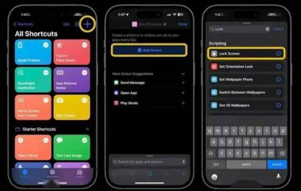 岳阳楼苹果14锁屏维修店分享iPhone14升级iOS16.4后如何创建锁屏快捷方式 