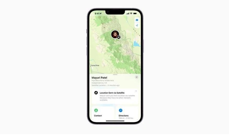 岳阳楼苹果14维修分享iPhone14系列中 FindMy功能通过卫星分享位置方法教程 